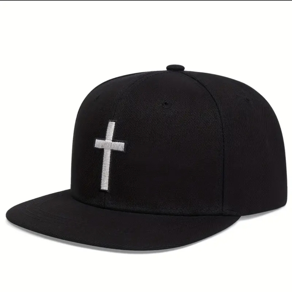 Unisex Anime Cross Embroidery Snapback Hat: Stylish & Comfortable Baseball Cap - Picture 1 of 4